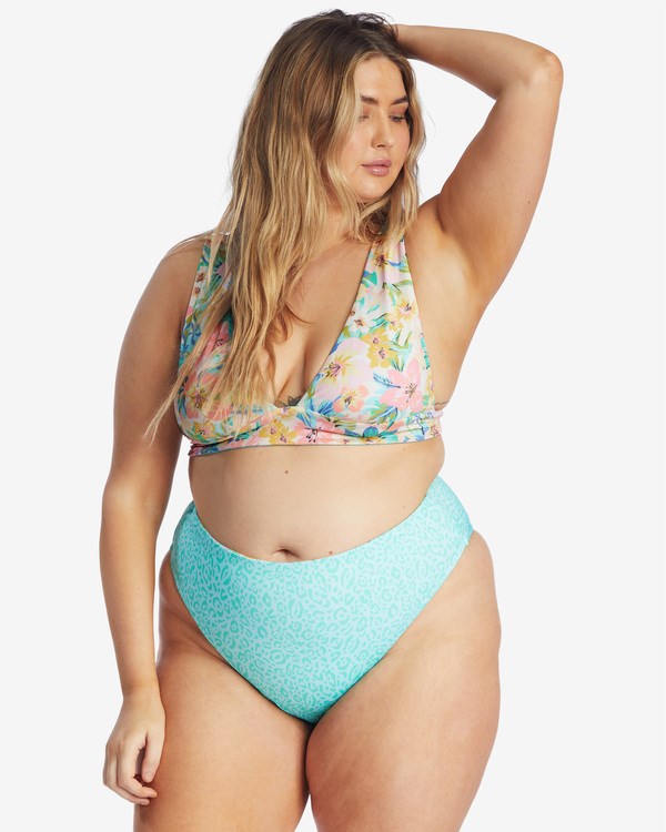 Billabong Sweet Tropics Reversible Plunge Bikiny Top Multi | NCIZQE-647