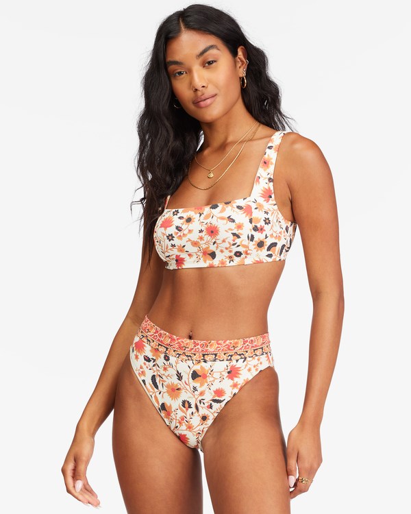 Billabong Swept Away Square Neck Tank Bikiny Top Multi | HXWKQD-340