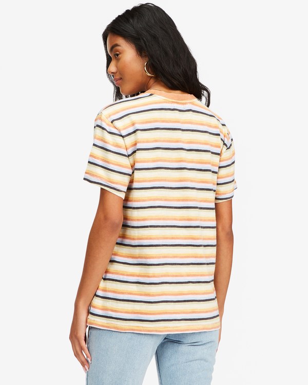 Billabong Take A Trip Pruhovaný T-Shirt Multico | FDNMBQ-874