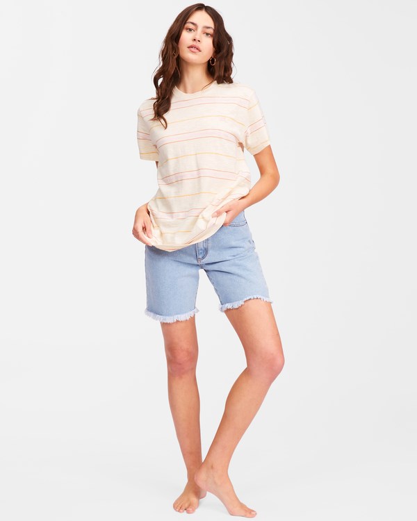 Billabong Take A Trip Pruhovaný T-Shirt Bílé | LTMZPY-496