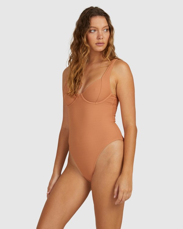 Billabong Tanlines Chloe One-Piece Swimsuit Toffee | FDCVRO-426