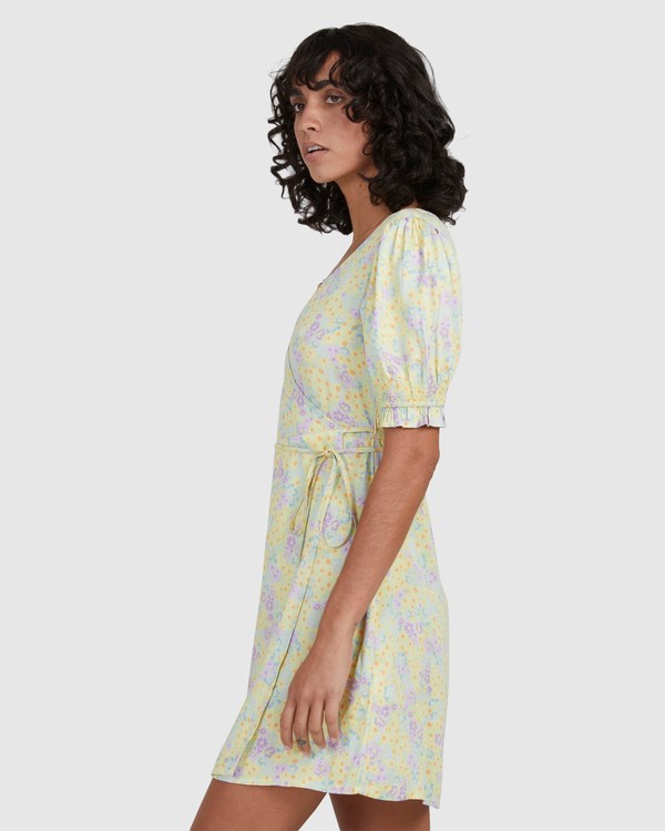 Billabong Tempest Wrap Šaty Citrón | EHCUZS-986