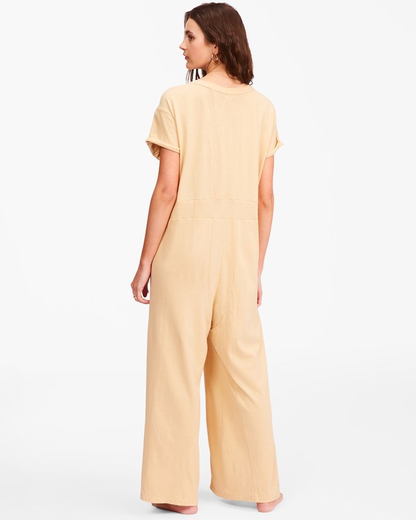 Billabong That Kind Of Day Knit Jumpsuit Desert Sand | HWCJFV-589
