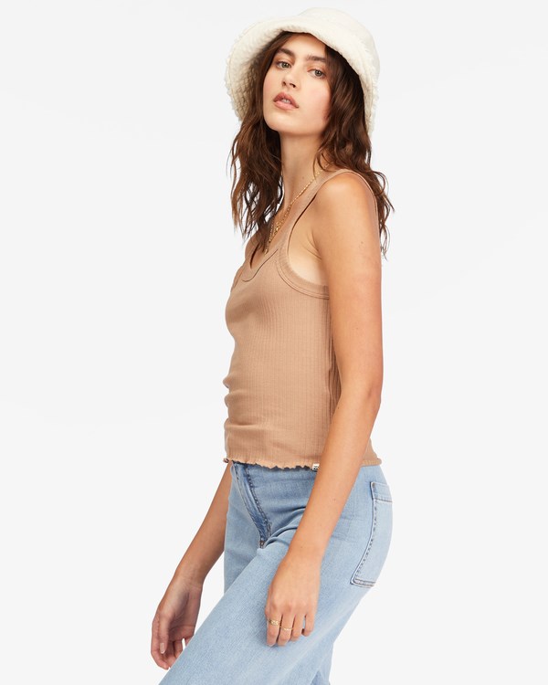 Billabong The Baby Knit Tank Top Pretty Putty | TZRKWQ-154
