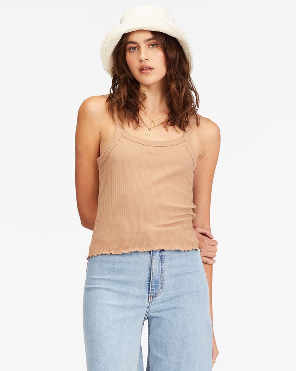 Billabong The Baby Knit Tank Top Pretty Putty | TZRKWQ-154