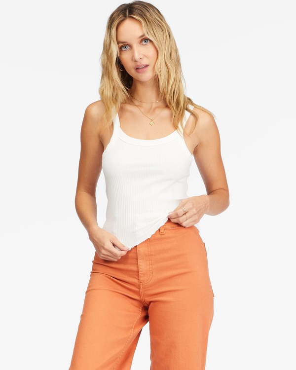Billabong The Baby Knit Tank Top Salt Crystal | FVXHKO-952
