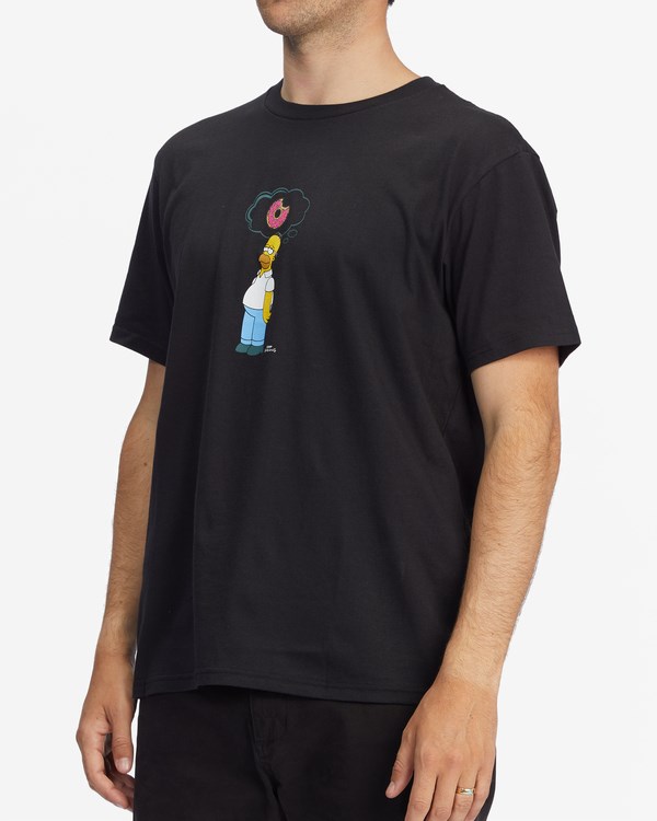 Billabong The Simpsons Donut Organic Krátké Sleeve T-Shirt Černé | VSOUCK-953