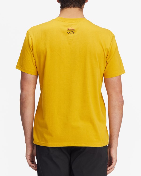 Billabong The Simpsons Duff Buds Organic Krátké Sleeve T-Shirt Hořčice | HTUDEL-326