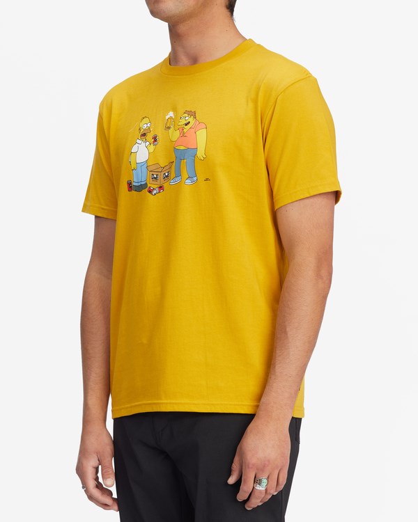 Billabong The Simpsons Duff Buds Organic Krátké Sleeve T-Shirt Hořčice | TDEMYB-350