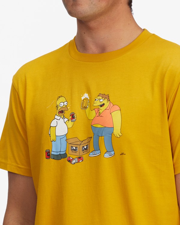 Billabong The Simpsons Duff Buds Organic Krátké Sleeve T-Shirt Hořčice | TDEMYB-350