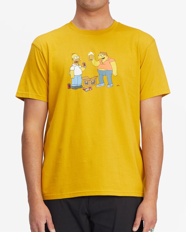 Billabong The Simpsons Duff Buds Organic Krátké Sleeve T-Shirt Hořčice | TDEMYB-350