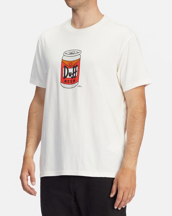 Billabong The Simpsons Duff Can Krátké Sleeve T-Shirt Bílé | ADGSQT-384