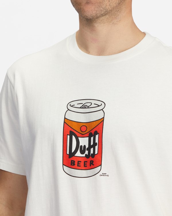Billabong The Simpsons Duff Can Krátké Sleeve T-Shirt Bílé | ADGSQT-384
