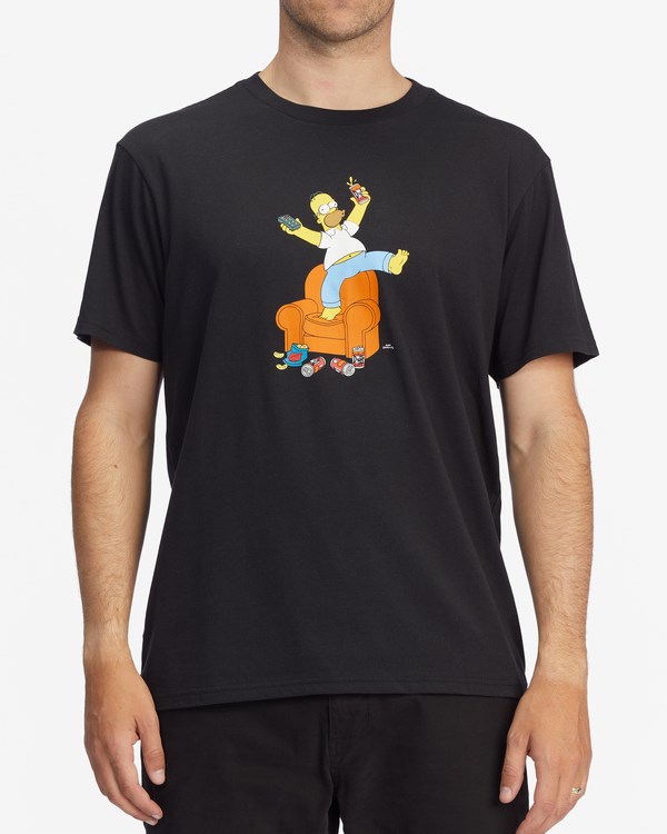 Billabong The Simpsons Duff Homer Organic Krátké Sleeve T-Shirt Černé | ZGSOPN-438