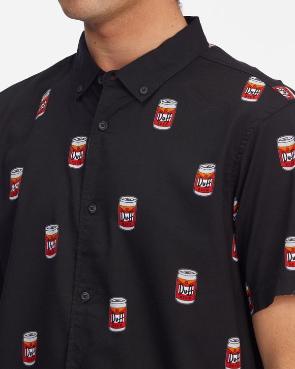 Billabong The Simpsons Duff Krátké Sleeve Shirt Černé | MNYXEZ-953