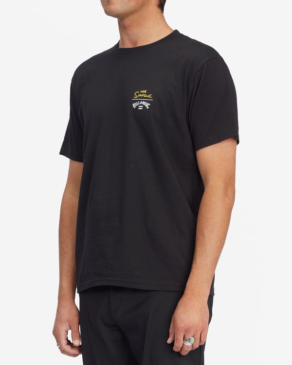 Billabong The Simpsons Family Couch Organic Krátké Sleeve T-Shirt Černé | IWTQCA-817