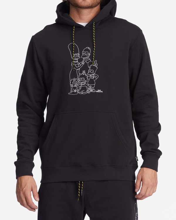 Billabong The Simpsons Family Keyline Pullover Hoodie Černé | UQPKJF-569