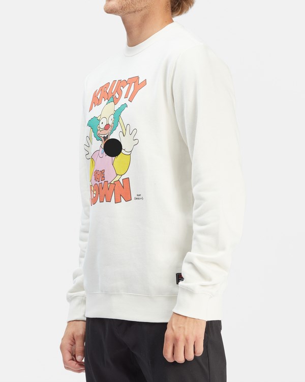 Billabong The Simpsons Krusty Crewneck Pullover Bílé | YVFBXE-980