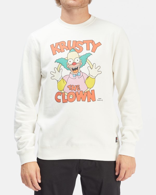 Billabong The Simpsons Krusty Crewneck Pullover Bílé | YVFBXE-980