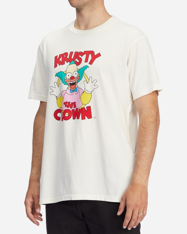 Billabong The Simpsons Krusty Wave Washed Organic Krátké Sleeve T-Shirt Bílé | EOKXGT-016