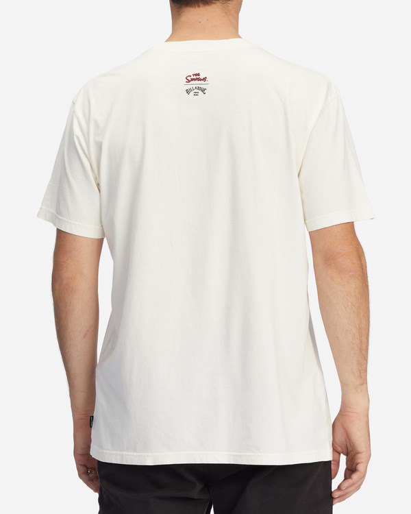 Billabong The Simpsons Krusty Wave Washed Organic Krátké Sleeve T-Shirt Bílé | EOKXGT-016
