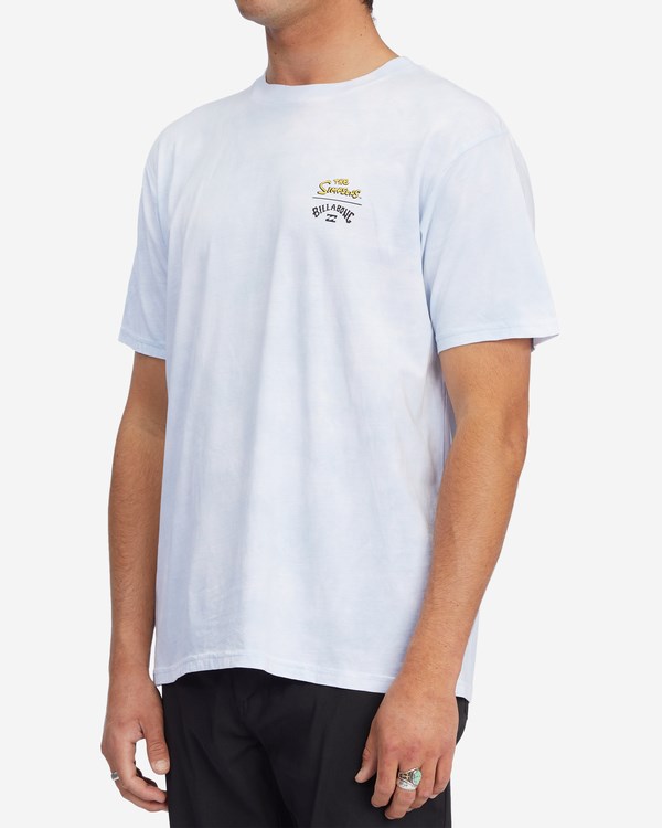 Billabong The Simpsons WFH Organic Tie-Dye Krátké Sleeve T-Shirt Bílé | ZJSLET-205