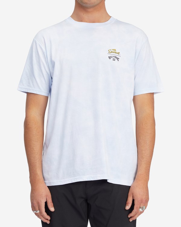 Billabong The Simpsons WFH Organic Tie-Dye Krátké Sleeve T-Shirt Bílé | ZJSLET-205