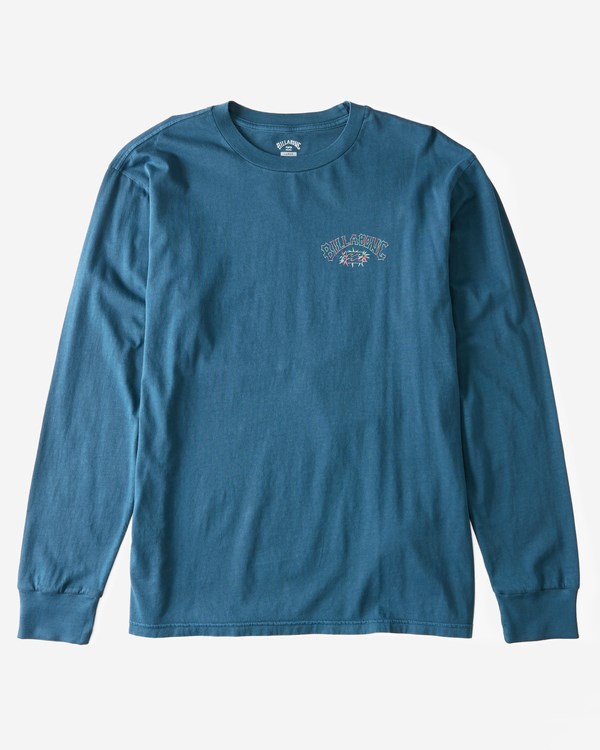 Billabong Theme Arch Long Sleeve T-Shirt Tmavě Blankyt | SNKFUX-830