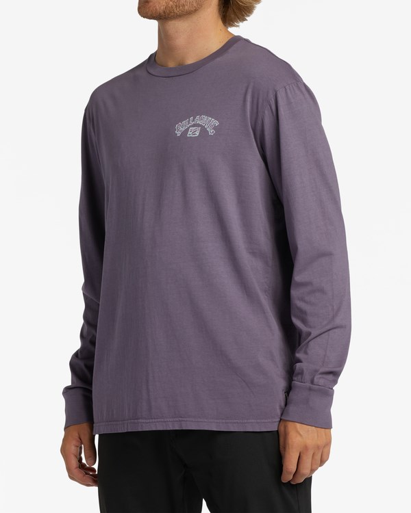 Billabong Theme Arch Wave Washed Long Sleeve T-Shirt Fialové | RTIMWU-236