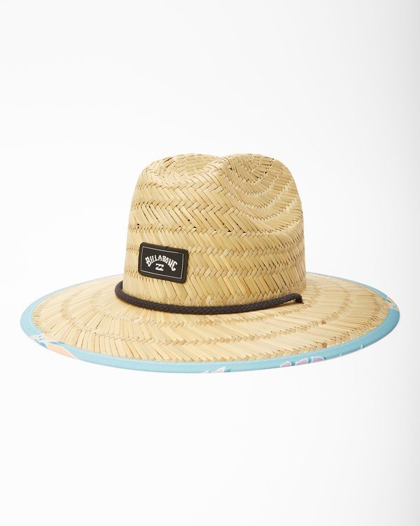 Billabong Tides Print Straw Lifeguard Hat Světle | JHZGMT-158