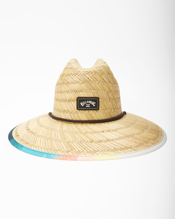 Billabong Tides Print Straw Lifeguard Hat Sand | KHSMVU-645