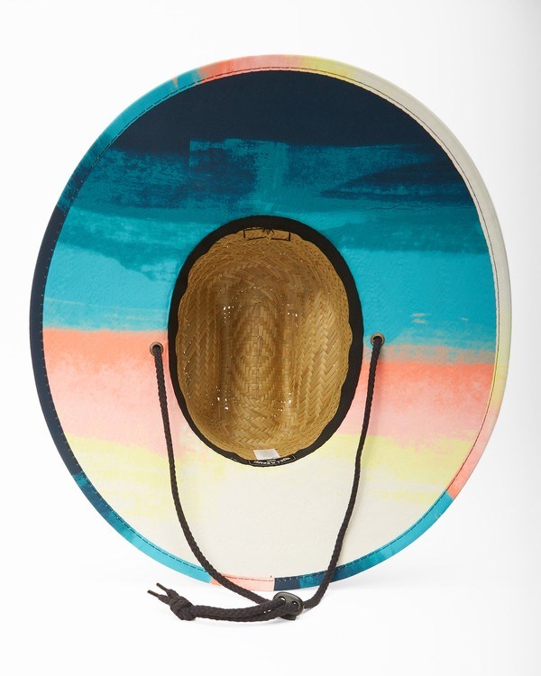 Billabong Tides Print Straw Lifeguard Hat Sand | KHSMVU-645