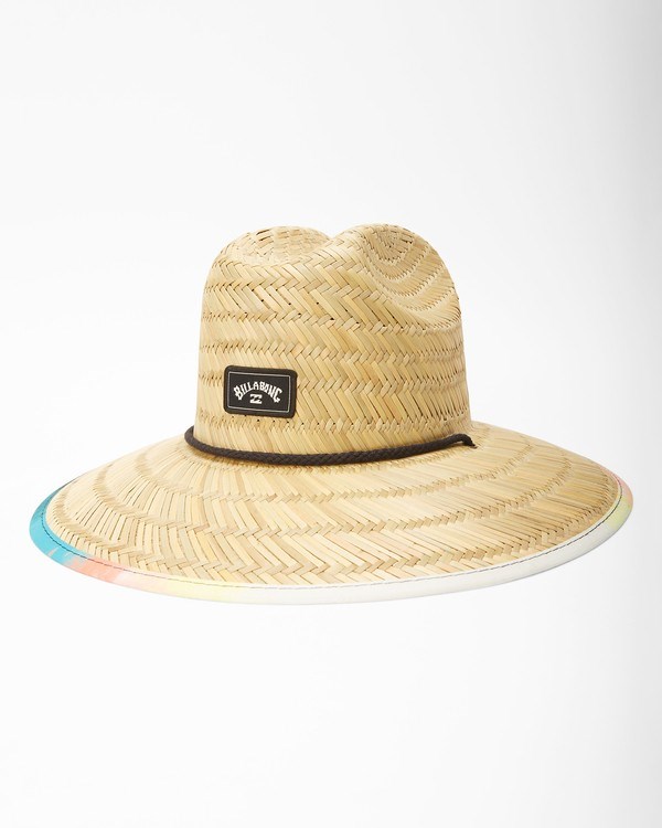 Billabong Tides Print Straw Lifeguard Hat Sand | KHSMVU-645