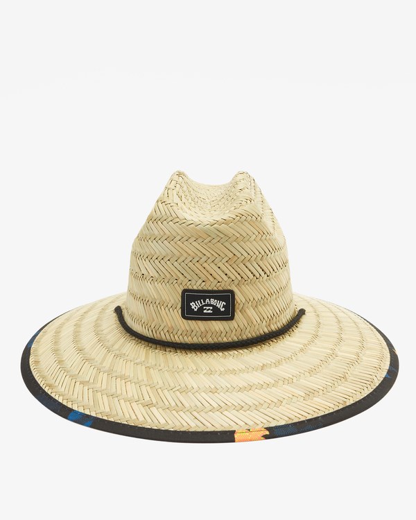 Billabong Tides Print Straw Lifeguard Hat Neon Night | ROVZFX-638