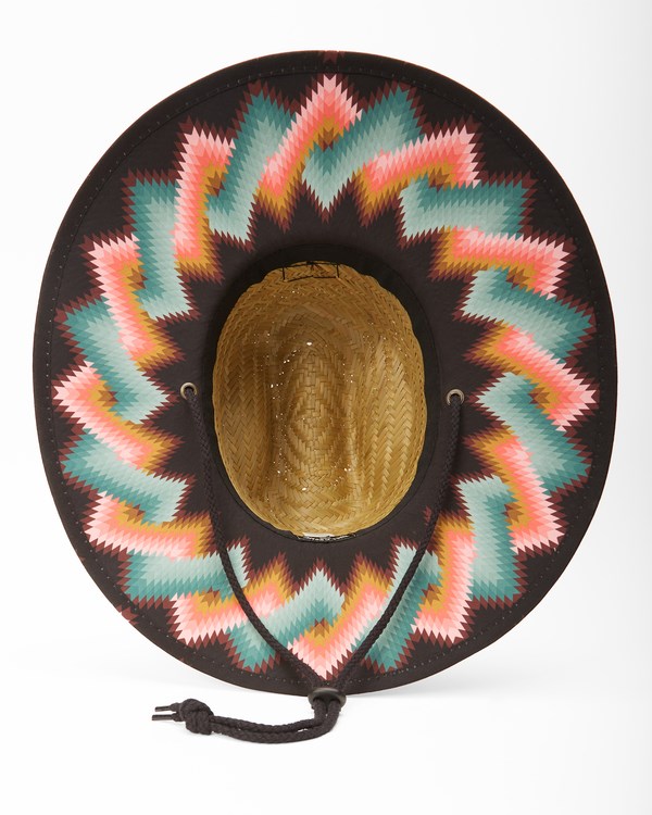 Billabong Tides Print Straw Lifeguard Hat Night | TGFADP-610