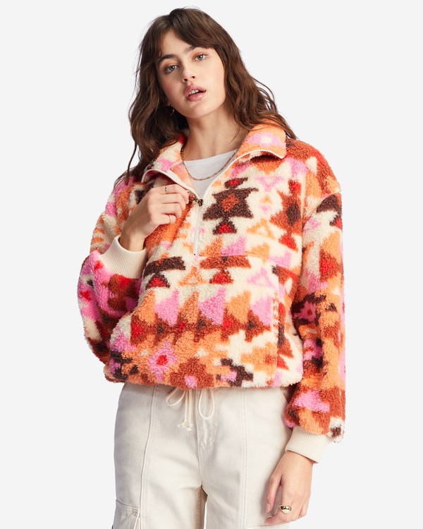 Billabong Time Off Half-Zip Fleece Pullover Canyon Sunset | BHZLYA-067