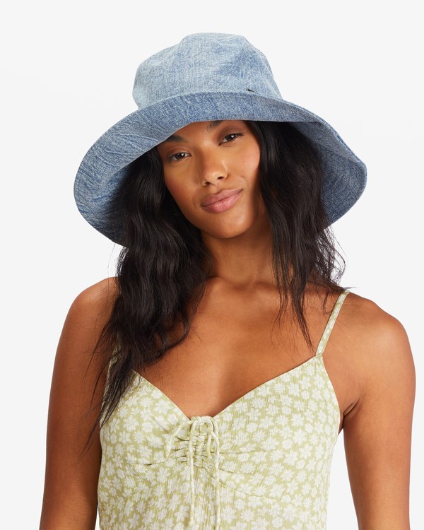 Billabong Time To Shine Bucket Hat Washed Denim | LYBXJN-179