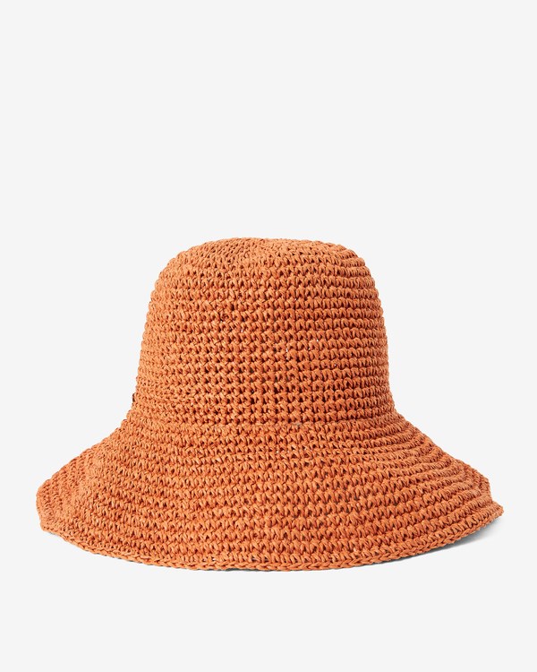 Billabong Time To Shine Straw Bucket Hat Desert Clay | FOSQNH-192