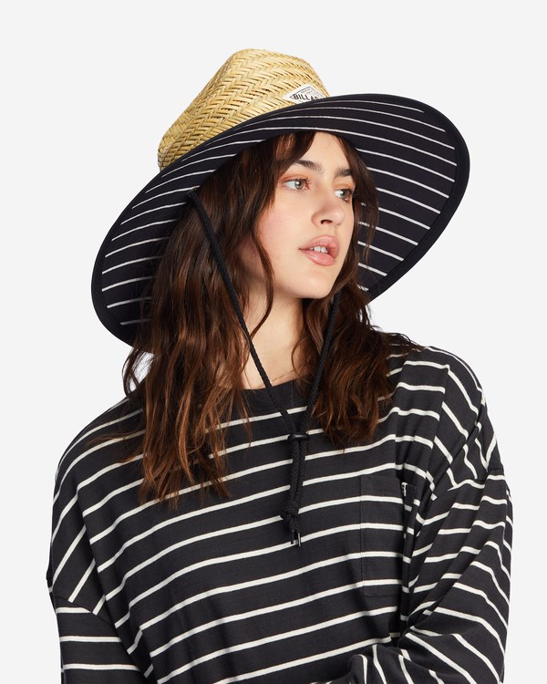 Billabong Tipton Straw Lifeguard Hat Černé | JRAPYQ-765