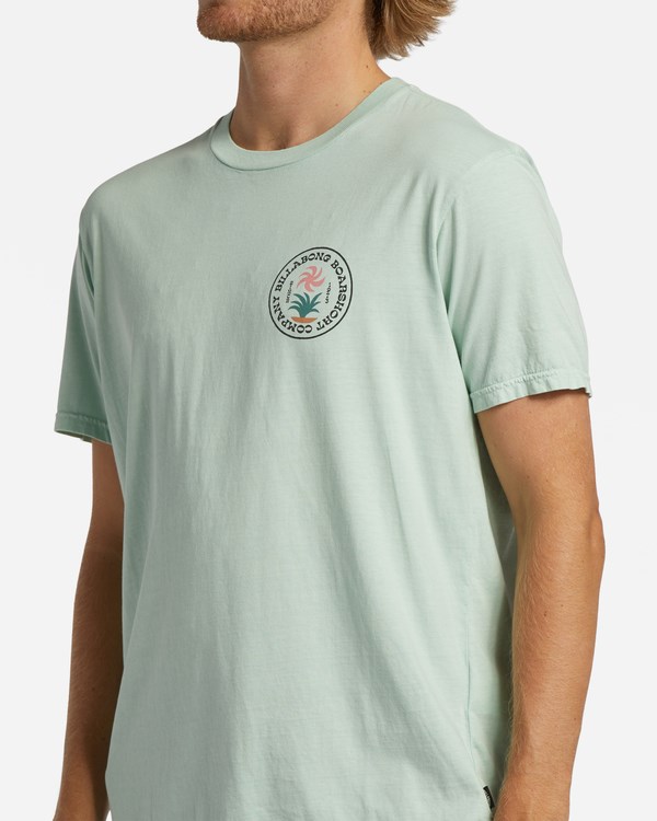 Billabong Trademark Wave Washed Krátké Sleeve T-Shirt Mátově Zelená | EWTDCF-314