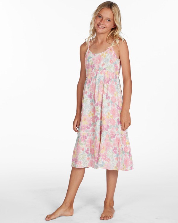 Billabong Tropical Getaway Midi Šaty Salt Crystal | AEUKQM-974