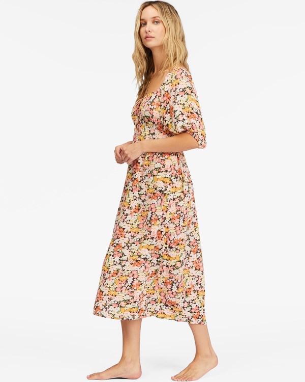 Billabong True Romance Midi Šaty Multi | UBTAWC-349