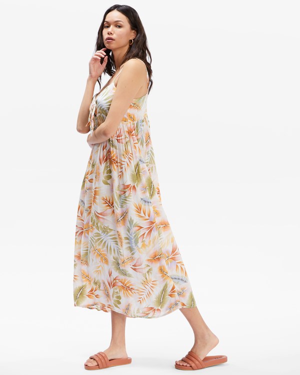 Billabong Twist It Šaty White/Multi | JHFUZN-071