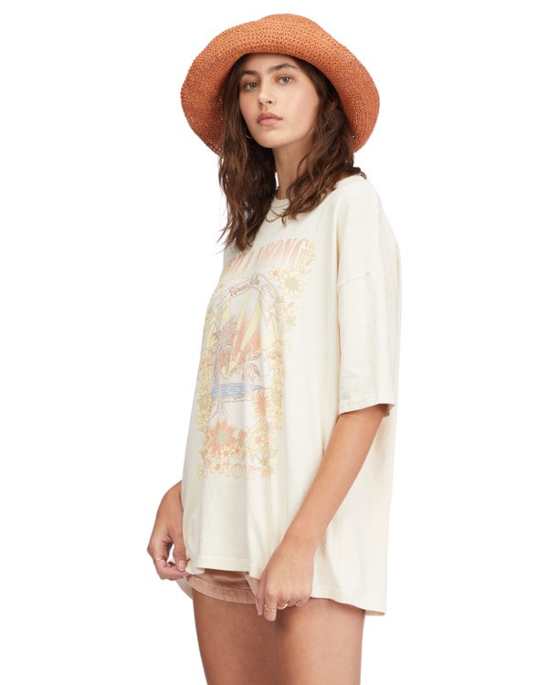 Billabong Under The Sun Boyfriend T-Shirt Bílé | LEIKAD-506