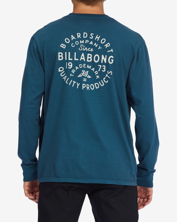 Billabong Union Wave Washed Long Sleeve T-Shirt Tmavě Blankyt | YQODLA-129