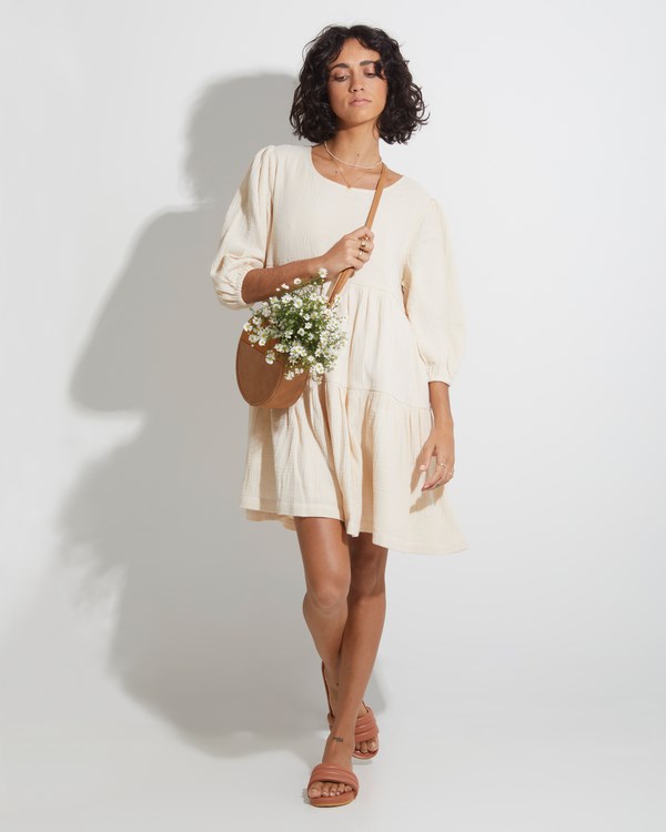 Billabong Valentine Tiered Mini Šaty Salt Crystal | GFOIRZ-746