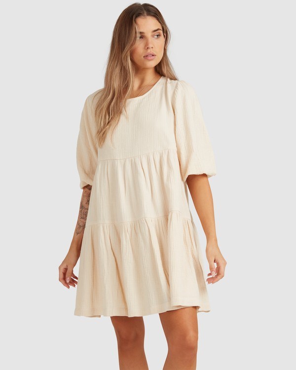 Billabong Valentine Tiered Mini Šaty Salt Crystal | GFOIRZ-746