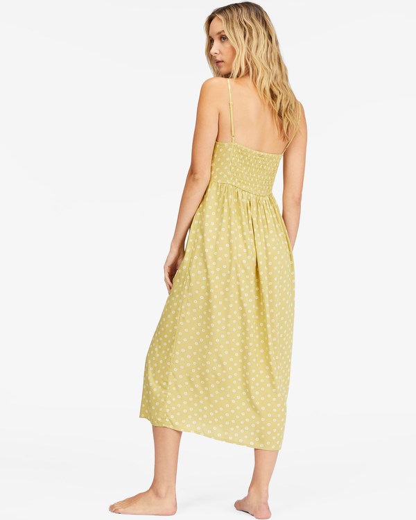 Billabong Venice Babe Midi Slip Šaty Moss Joy | WQGFEH-423