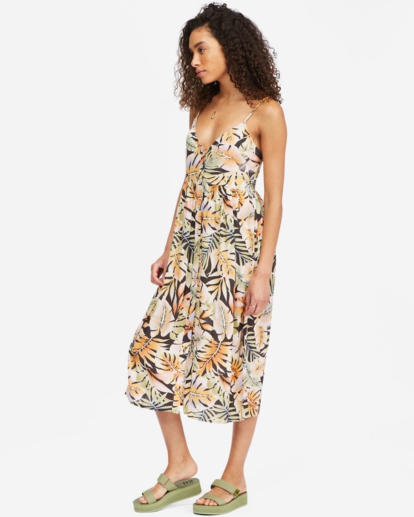 Billabong Venice Babe Midi Slip Šaty Černé | ZUOHTI-619