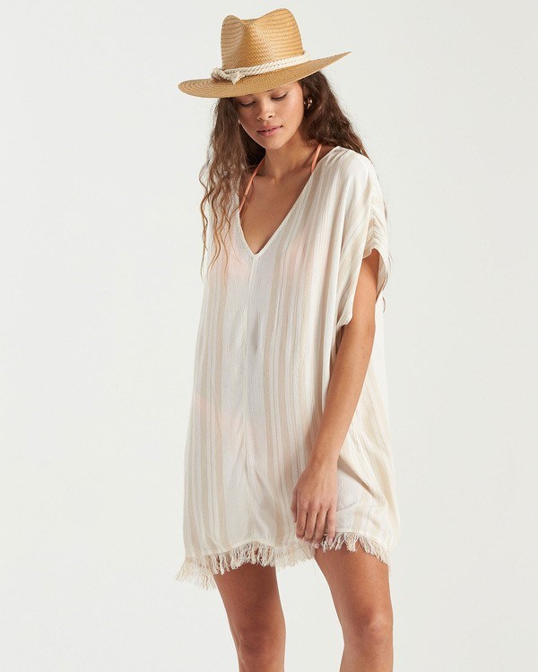 Billabong Walk Away Tunic Top Salt Crystal | KQIFMX-619